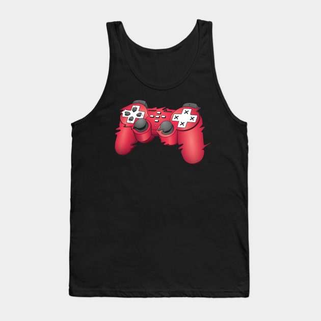 Glitched Joystick for gamers Tank Top by EquilibriumArt